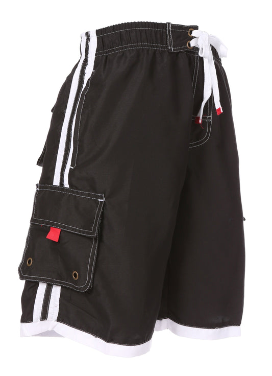 Sakkas Pantalones Cortos de Baño/Bermudas de Hombre con Rayas en Contraste para Skate y Surf