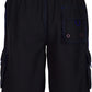 Sakkas Mens Contrast Stripes Skate Surf Board Short / Swim Trunks