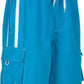 Sakkas Mens Contrast Stripes Skate Surf Board Short / Swim Trunks