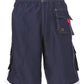 Sakkas Mens Contrast Stripes Skate Surf Board Short / Swim Trunks