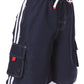 Sakkas Mens Contrast Stripes Skate Surf Board Short / Swim Trunks