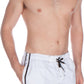 Sakkas Mens Contrast Stripes Skate Surf Board Short / Swim Trunks