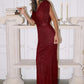 Amoris T101 Greek Style Long Sequin V-Neckline Gown
