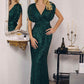Amoris T101 Greek Style Long Sequin V-Neckline Gown