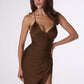 Amoris T102 Long Fitted Sexy Evening Gown Open Back Slit