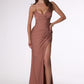 Amoris T102 Long Fitted Sexy Evening Gown Open Back Slit