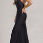 Nox Anabel T1138 Feather Shoulder Long Mermaid Gown