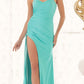 Nox Anabel T1140 Long Sheath Dress with High Leg Slit and Strappy Back