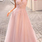 Nox Anabel T1326 Long Strapless Bonded Bodice Glitter Tulle A-Line Gown