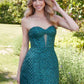 Nox Anabel T134 Short A-Line Strapless Sequin Dress Sweetheart Neckline