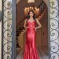 Nox Anabel T1500 Dress Satin Strapless Floor Length Keyhole Bodice