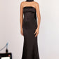Vestido de Noche Sirena sin Tirantes Ajustado Astee T2012 con Pañuelo