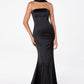 Vestido de Noche Sirena sin Tirantes Ajustado Astee T2012 con Pañuelo