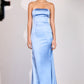 Vestido de Noche Sirena sin Tirantes Ajustado Astee T2012 con Pañuelo
