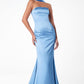 Vestido de Noche Sirena sin Tirantes Ajustado Astee T2012 con Pañuelo