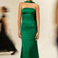 Vestido de Noche Sirena sin Tirantes Ajustado Astee T2012 con Pañuelo