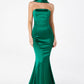 Vestido de Noche Sirena sin Tirantes Ajustado Astee T2012 con Pañuelo