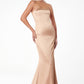 Vestido de Noche Sirena sin Tirantes Ajustado Astee T2012 con Pañuelo