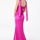 Vestido de Noche Sirena sin Tirantes Ajustado Astee T2012 con Pañuelo