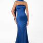 Vestido de Noche Sirena sin Tirantes Ajustado Astee T2012 con Pañuelo
