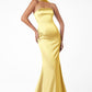 Vestido de Noche Sirena sin Tirantes Ajustado Astee T2012 con Pañuelo
