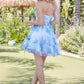 Vestido de chifón sin tirantes estilo "fit and flare" con estampado floral Nox Anabel T207