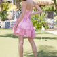 Vestido de chifón sin tirantes estilo "fit and flare" con estampado floral Nox Anabel T207