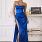 Amoris T215 Fitted Strapless Luxurious Satin Side Sash Evening Dress