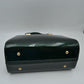 Patent Frame Satchel Handbag with Top Handles and Pearl Clasp