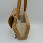 Quilted Flap Woven Straw Crossbody Bag with Adjustable Shoulder Strap