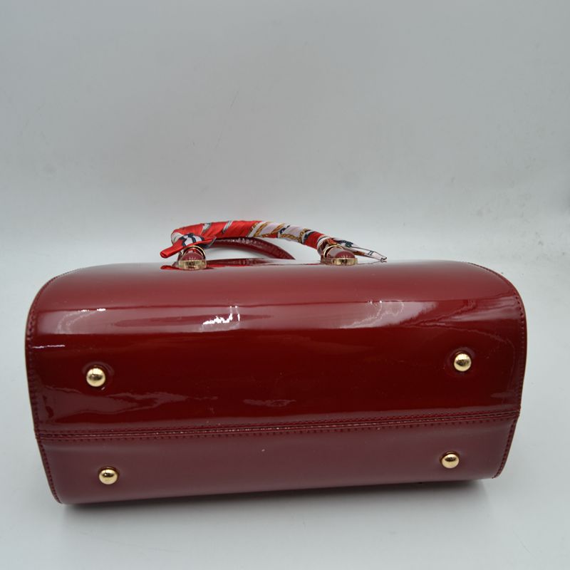 Dome Top-Handle Handbag with Detachable Shoulder Strap