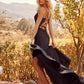 Nox Anabel T481 Long Scoop Neck Spaghetti Strap Fitted Gown Slit