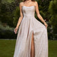 Ladivine Amoris T701 Strapless Glitter A-Line Gown