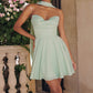 Amoris T709 Short Strapless Chiffon Dress