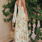 Amoris T717 Floral Chiffon A-Line Gown Corset Back