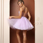 Nox Anabel T718 Short A-Line Corset Back Baby Doll Dress Tulle Skirt
