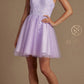 Nox Anabel T718 Short A-Line Corset Back Baby Doll Dress Tulle Skirt