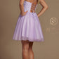 Nox Anabel T718 Short A-Line Corset Back Baby Doll Dress Tulle Skirt