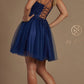 Nox Anabel T718 Short A-Line Corset Back Baby Doll Dress Tulle Skirt