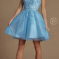 Nox Anabel T718 Short A-Line Corset Back Baby Doll Dress Tulle Skirt