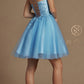 Nox Anabel T718 Short A-Line Corset Back Baby Doll Dress Tulle Skirt