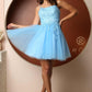 Nox Anabel T718 Short A-Line Corset Back Baby Doll Dress Tulle Skirt