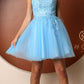 Nox Anabel T718 Short A-Line Corset Back Baby Doll Dress Tulle Skirt