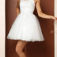 Nox Anabel T718 Short A-Line Corset Back Baby Doll Dress Tulle Skirt