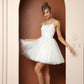 Nox Anabel T718 Short A-Line Corset Back Baby Doll Dress Tulle Skirt