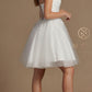 Nox Anabel T718 Short A-Line Corset Back Baby Doll Dress Tulle Skirt