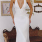 Vestido de novia de satén de corte sirena elegante de satén hasta el suelo Amoris T720W