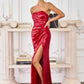 Amoris T724 Sleek Strapless Sequin Fitted Gown