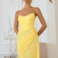 Amoris T726 Strapless Side Sash Chiffon Formal Gown