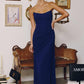 Amoris T726 Strapless Side Sash Chiffon Formal Gown